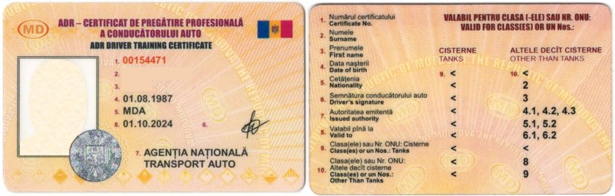 CONDUCĂTOR AUTO TRANSPORT MĂRFURI PERICULOASE (ADR)